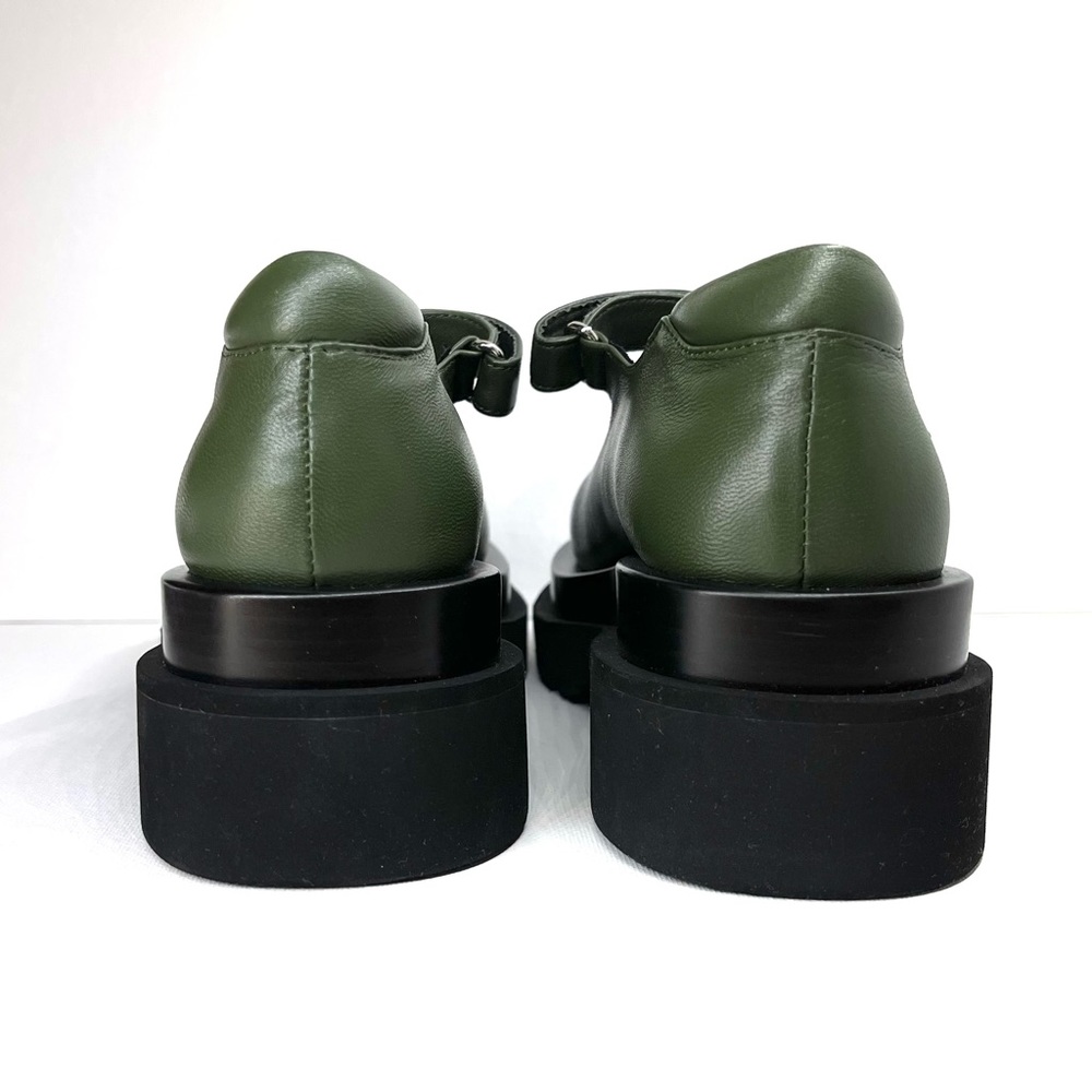 JEFFREY CAMPBELL FREE PEOPLE — PIPER PLATFORM MARY JANES, OLIVE, SIZE US 6.5 - Picture 9 of 17